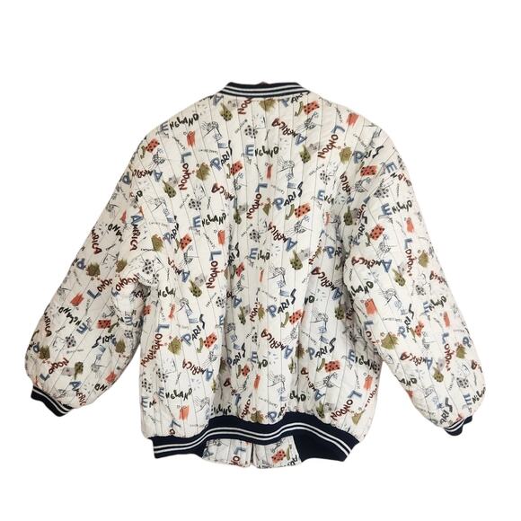 Vintage CHUNGSIL HONGSIL Travel Novelty Quilted Bomber Jacket L/XL Men Varsity - Picture 10 of 10